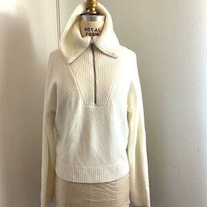 Express Cream Cowl Neck Sweater